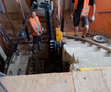 ZŠ Milotice: Hlubinné založení výtahové šachty